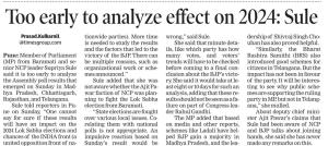 Too early to analyze effect on 2024 - Sule 