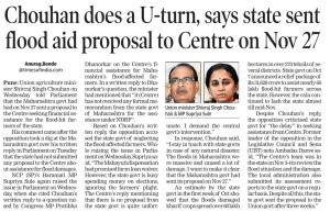 Chouhan does a U-turn, says state sent flood aid proposal to Centre on Nov 27