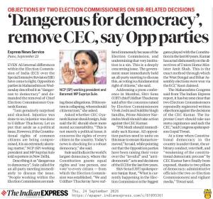 'Dangerous for democracy', remove CEC, say Opp parties