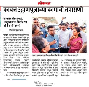 कात्रज उड्डाणपुलाच्या कामाची तपासणी