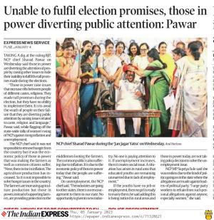 Unable to fulfil election promises those in power diverting public attention-sharad pawar 