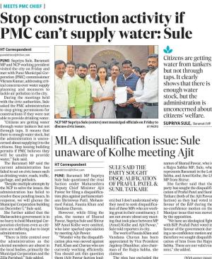Stop construction activity if PMC can't supply water - Sule