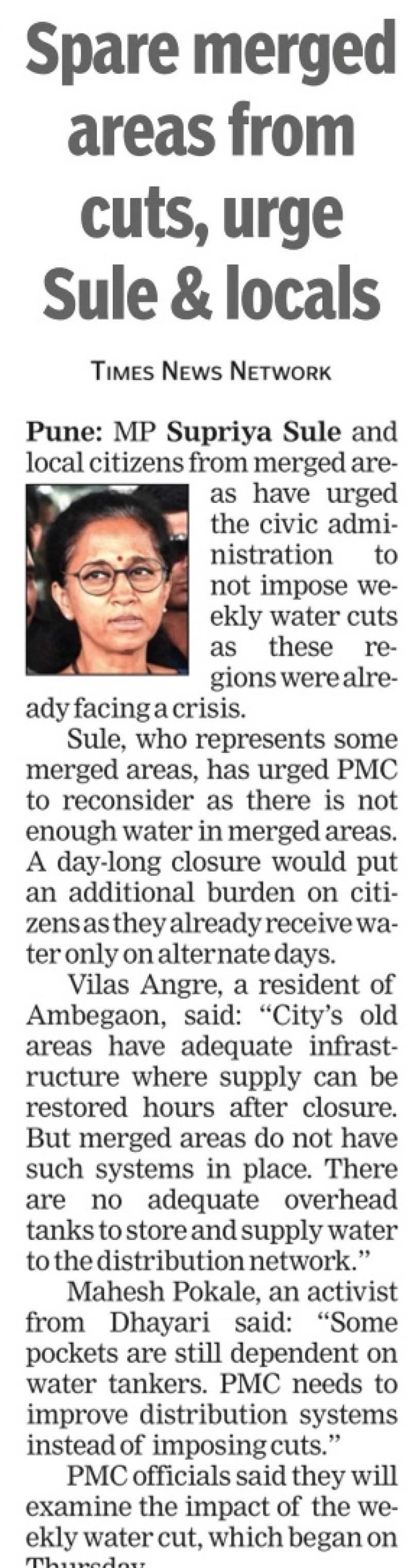 Spare merged areas from cuts urge sule and locals 