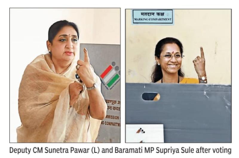 Pawar Family, Including Supriya, Turns Up At Booths