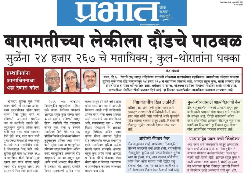 बारामतीच्या लेकीला दौंडचे पाठबळ 