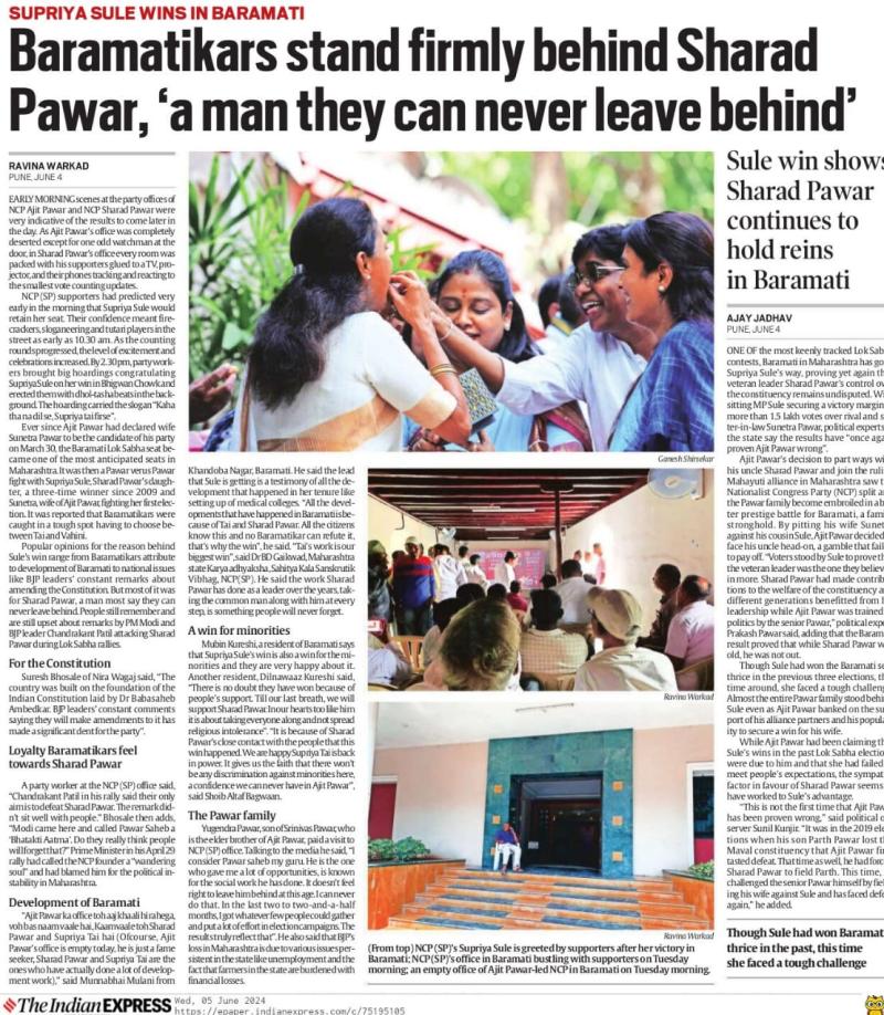 Baramatikars stand firmly behind Sharad Pawar a man they can never leave behind 