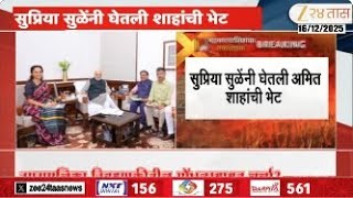 सुप्रिया सुळेंनी घेतली अमित शाहांची भेट