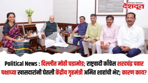 दिल्लीत मोठी घडामोड; राष्ट्रवादी काँग्रेस शरदचंद्र पवार पक्षाच्या खासदारांनी घेतली केंद्रीय गृहमंत्री अमित शाहांची भेट, कारण काय?
