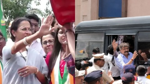 महागाईविरोधातील आंदोलन आक्रमक; सुप्रिया सुळे, जितेंद्र आव्हाड आणि रोहित पवार पोलिसांच्या ताब्यात